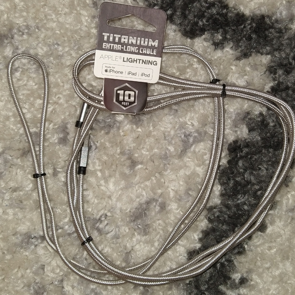 Titanium Extra-Long Charger | IPhone | 10 Feet